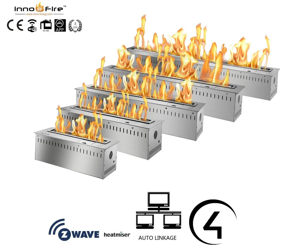 

Inno-Fire 48-дюймовая Серебристая или черная wifi дистанционная горелка для помещений