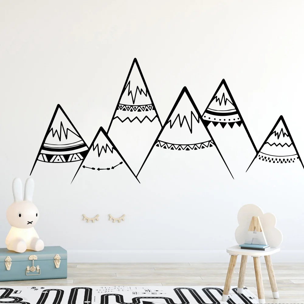 Cartoon Tribal Animals Vinyl Wall Sticker For Kids Room Decoration Babys Decals Stickers Bear Fox Wall Bedroom Accessories Decor