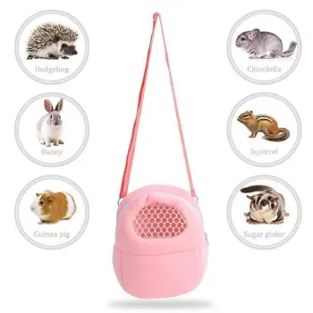 

Cute Small Pet Rat Hamster Hedgehog Chinchilla Ferret Carrier Warm Hanging Bag Hamster Cage Pet Carry Bag Breathable Supplies