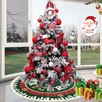 

Christmas Tree Skirt Carpet Circular Tree Base Tree Apron Floor Mat Festival Party Decor New Year Christmas Decorations for Home