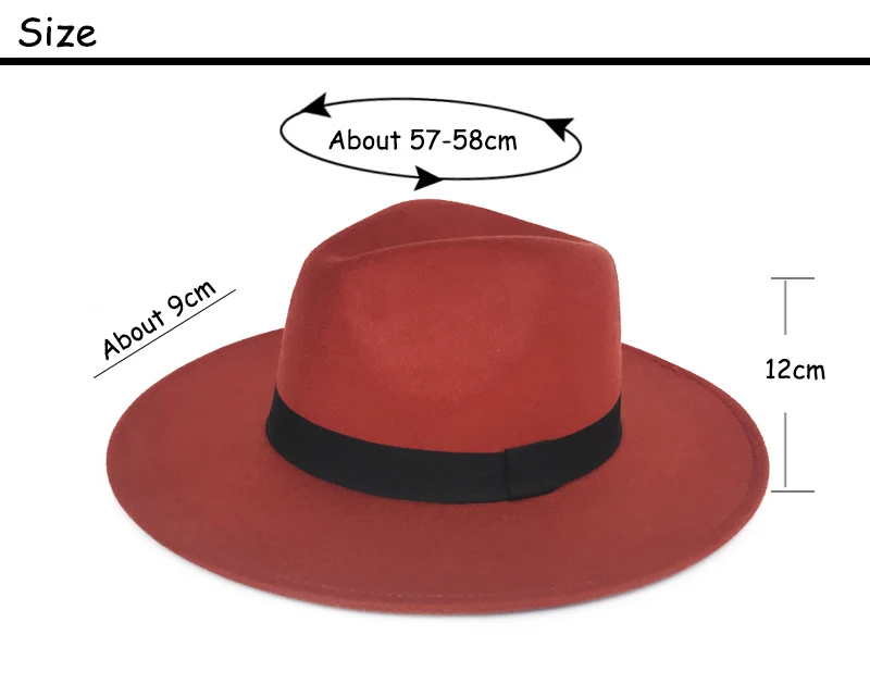 9cm brim fedora