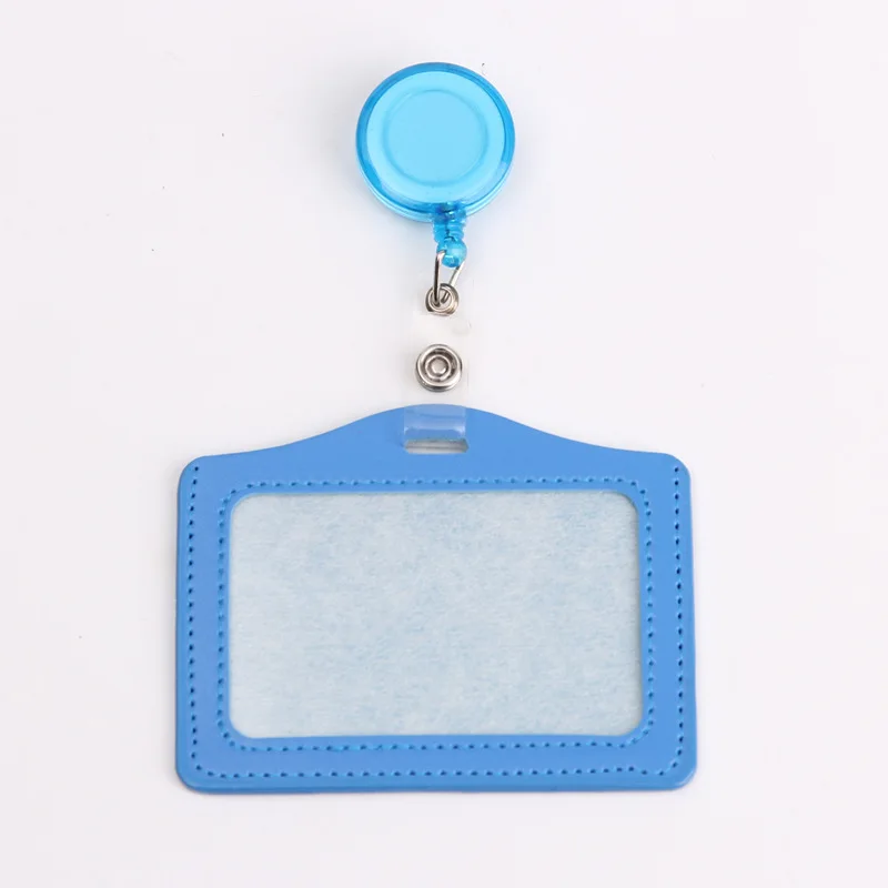Credit Card Holders With Retractable Badge Reels Clip Name Badge Office School Supplies Identity Badge Protective Card Cover