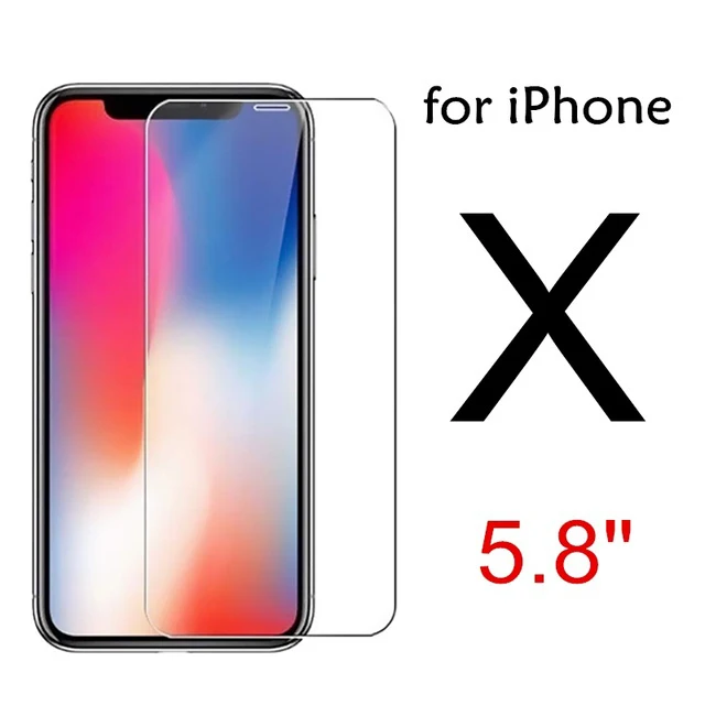 for iphone X 2 шт 9H Премиум Закаленное стекло защитный чехол для экрана для iPhone 5 5S 5C SE 6 6S 7 8 plus закаленное защитное покрытие для телефона - Цвет: for iphone X