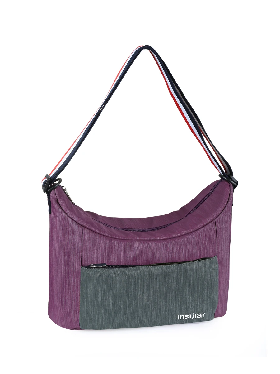 Многофункциональная водонепроницаемая сумка на плечо округлая сумка для коляски - Цвет: Lilac