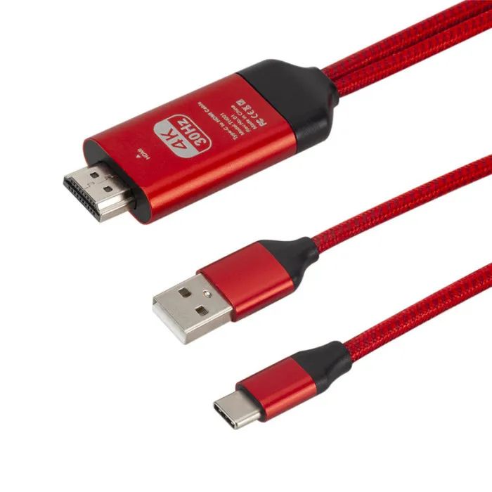 Кабель-адаптер type-C к HDMI HDTV 4K с USB для samsung Galaxy S10 S9 Note 9 NC99