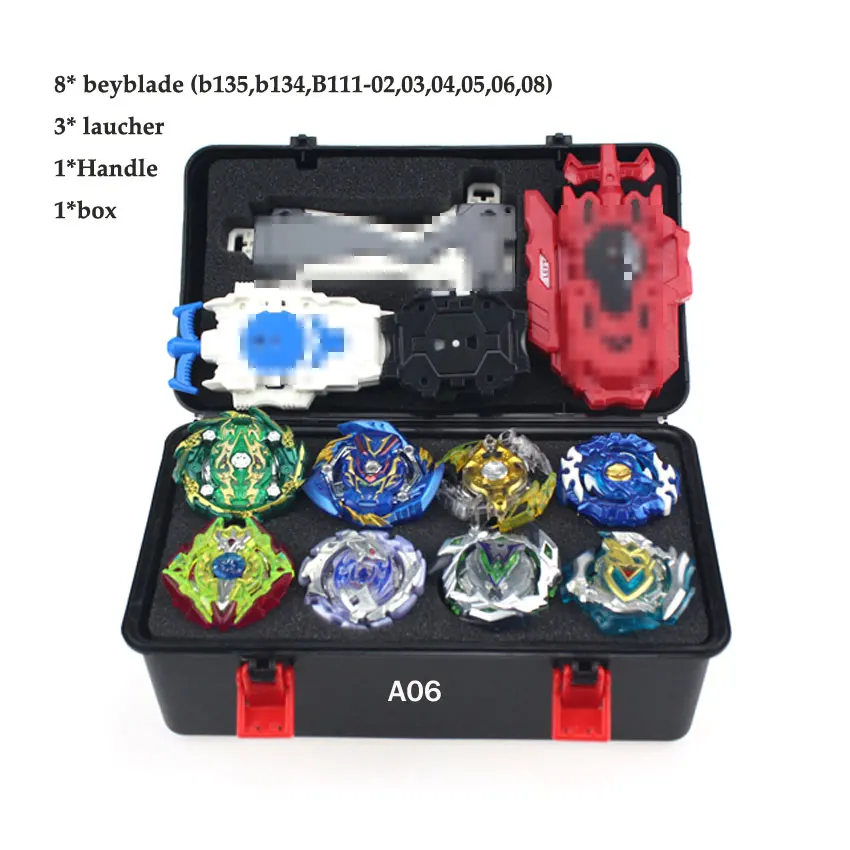 A06 Новая комбинация Beyblades Burst GT Набор игрушек Bey blade Arena Bay blade Металл Fusion 4D с пусковым устройством волчок игрушки - Цвет: A06