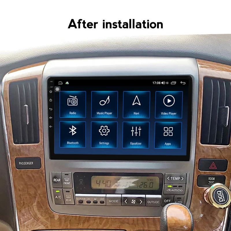 Автомобильный мультимедийный видеоплеер 8 ядер DSP 4G Android 10 для Toyota Alphard 2002 + GPS