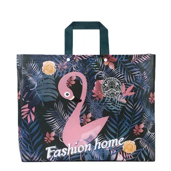 

Flamingos Hot New Fashion Pocket Square Shopping Bag Eco-friendly Folding Reusable Portable Shoulder Handbag Travel Grocery Bags