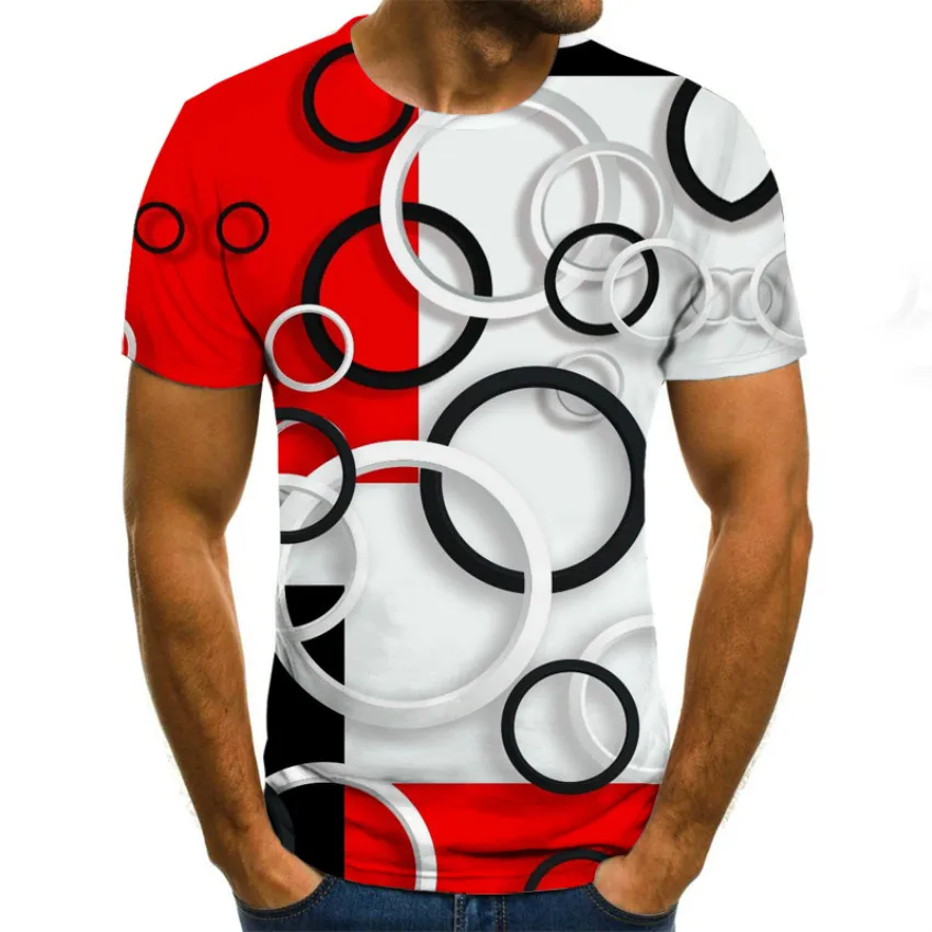 

Fashion Three-dimensional annulus T-shirts Men's wommen Summer 3D Print Casual 3D T Shirt Tops Tee Funny t-shirts XXS-6XL