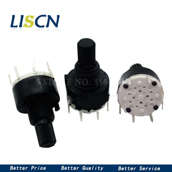 

1pcs SR16 Plastic 16MM Rotary Band switch 2 Pole 3 4 position 1 Pole 5 6 8 Position Handle Length 15MM Axis band switch