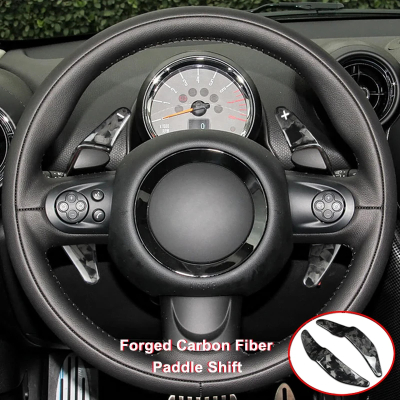 

Car Steering Wheel Shift Paddle Extension for Mini Cooper R56 LCI Clubman R55 R57 R58 R59 R60 R61 Forged Carbon Fiber Sticker