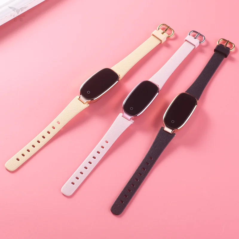 Модные Фитнес Смарт-часы-браслет для женщин IP68 Водонепроницаемый Bluetooth монитор сердечного ритма фитнес-браслет для Android IOS