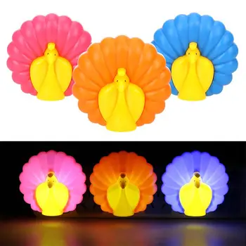 

LED Light 110~220V LED Night Light Socket Saving Peacock Sensor Home Decoration