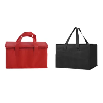 

3 Pack Foldable Cooler Bag Portable Cake Insulated Bag Aluminum Foil Thermal Box Waterproof Ice Pack Delivery Bag