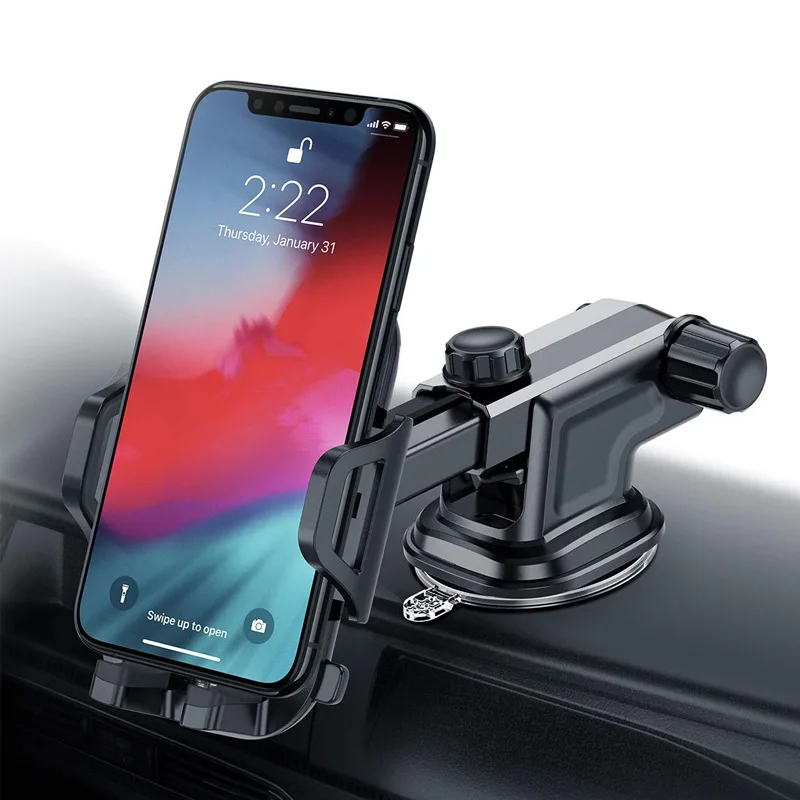 

car Dashboard Car Phone Holder Easy Clip Mount Stand Car Phone Holder GPS Display Bracket Classic Black Car Holder Support