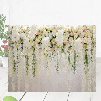 

3D Photographic Backdrop Rose Butterfly Orchid Printing Photo Backdrop for Wedding Store Photographic Studio Work Room (210x150c