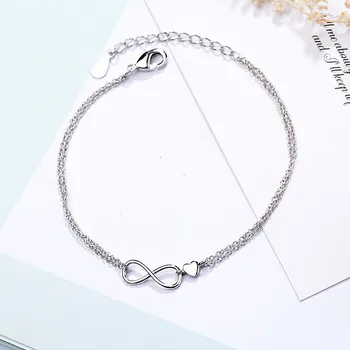 

Fashion 925 Sterling Silver Cross Heart Shape Bracelets for Women Elegant Bangles & Bracelet Party Jewelry sl219