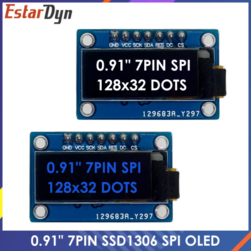 OLED-модуль SSD1306 0 91 дюйма 128x32 точки | Электронные компоненты и принадлежности