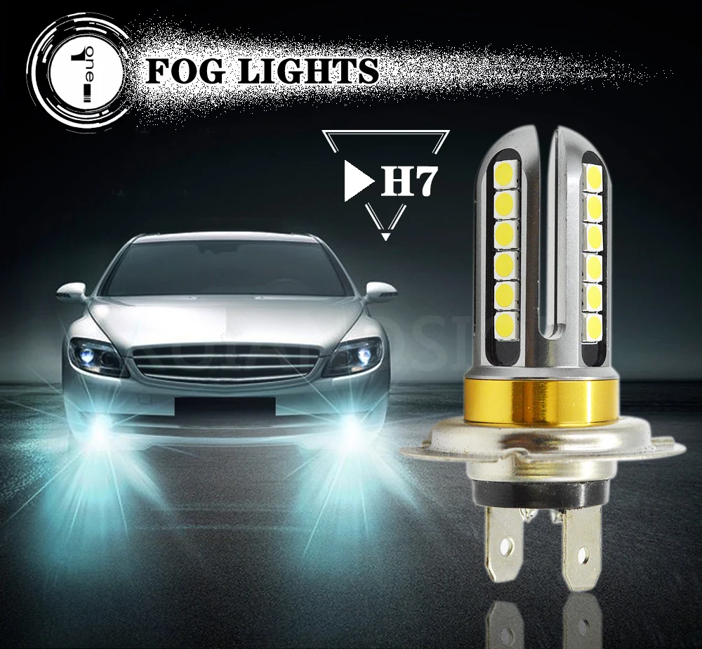 2 шт. 0.46A белого и желтого цвета H7 H8 H9 H11 24SMD 3030 светодиодный Автомобильный светодиодный солнечный свет Высокая яркость Авто задняя противотуманная фара Тормозная лампа 12V 24V Автомобильный Стайлинг