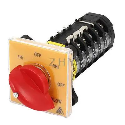 

AV380V 25A Panel One Phase Rotary Selector Cam Changerover Switch SZW25-6