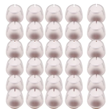 

30 Pieces Chair Leg Caps Tips for Round 12-16mm Chair Leg Caps Furniture Feet Protectors Clear Silicone Floor Protectors