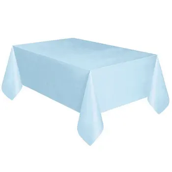 

Disposable Party Tablecloth Pe Plastic Cloth Birthday Dessert Table Solid Color Tablecloth 137*274Cm