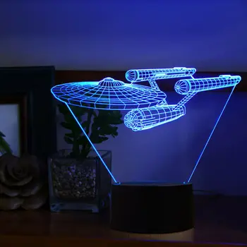 

Star Trek USS Enterprise 3D Acrylic LED 7Color Night Light Touch Table Desk Lamp