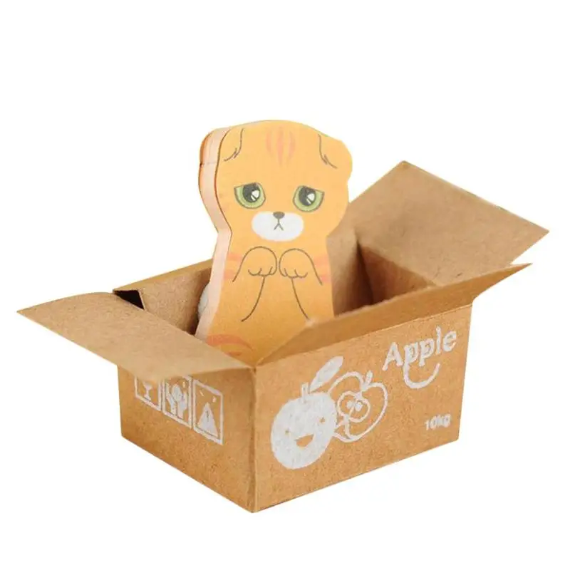 5 Стиль 3DKawaii кошка собака коробка наклейки Post Блокнот липкий корейские канцелярские мультфильм альбом для скрапбукинга милые офисные школьные ноты "Sup" N3W7