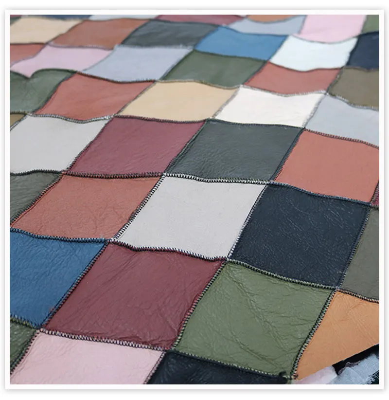 Большой ковер ручной работы из цельного материала, мягкое многоцветное комбинированное квадратное шерстяное одеяло из овчины для костюма fourrure femme SP5809