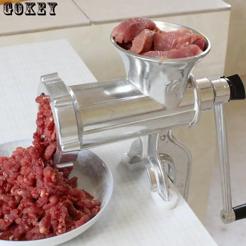 Manual Meat Grinder Sausage Maker Stainless Steel Sausage Stuffer Pasta Maker Meat Vegetable Grinder Mincer For Home  405 stainless steel material crusher food processor 5 heads home appliance 1000w power electric meat grinder 5l capacity meats