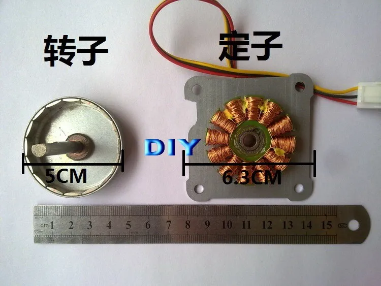 Трехфазный генератор 12V20W AC бесщеточный постоянный магнит Модель ветра/ручной генератор