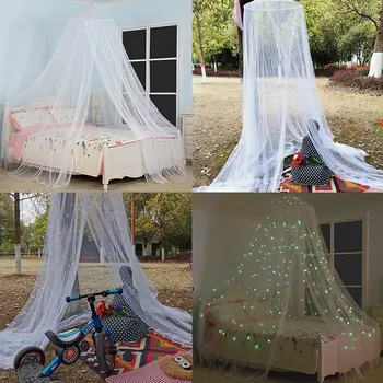 

Simple Court Circular Mosquito Net Luminous Stars Romantic Mosquito Net Children Little Princess Room Decoration 60*250*1200