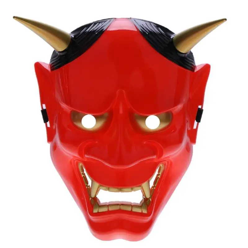 ПВХ японский Hannya Noh полный маска для лица Хэллоуин косплей маска ужаса