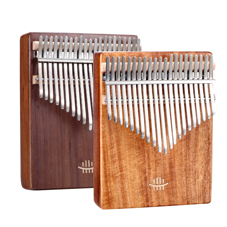 Keyboard Musical-Instruments Kalimbas Black Walnut Thumb-Piano Curly-Figure Chamfer NEW