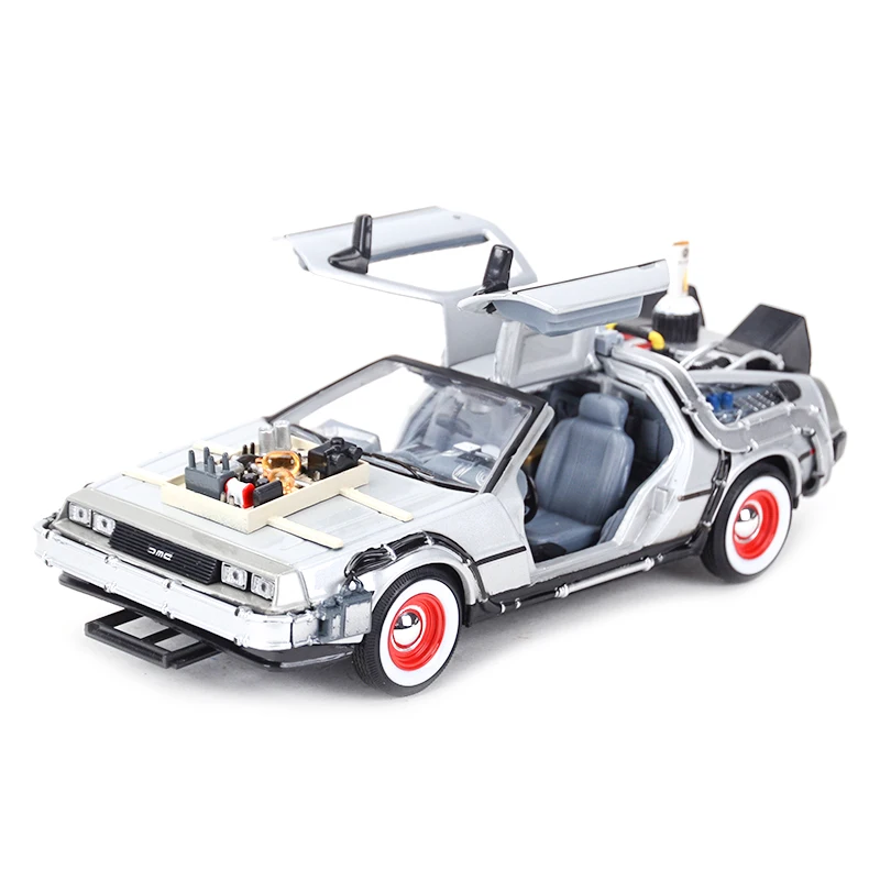 Welly 22441FV Delorean Time Machine Back to the Future 2 met verstelbare hover-mode wielen 1:24 schaal