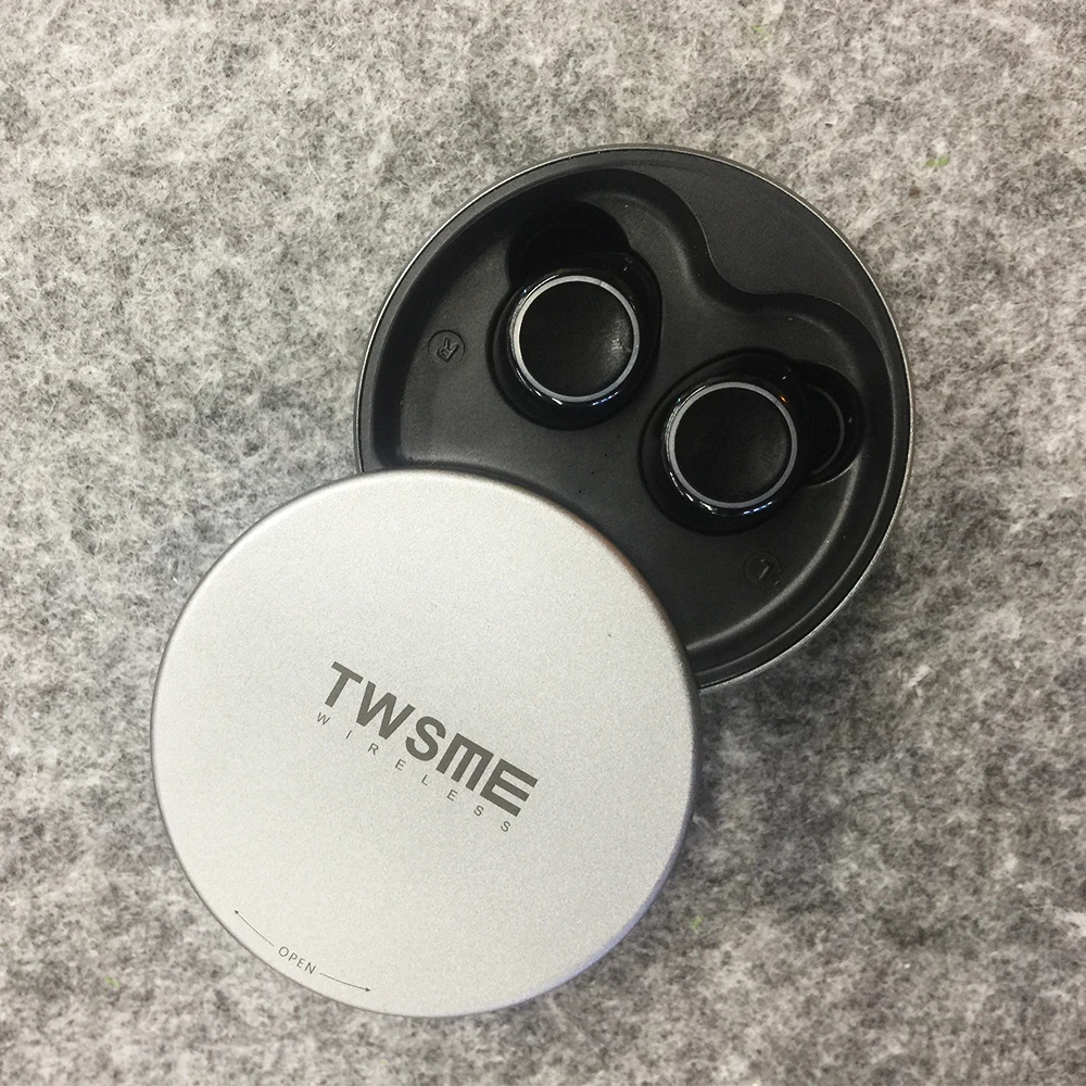 Серебристый Оригинальные TWSME V6 3D стерео беспроводные наушники Bluetooth 5,0 с шумоподавлением свободные наушники с беспроводной зарядной коробкой - Цвет: Серебристый