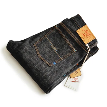 

SAUCE ORIGIN Ltd Edition Japanese Okayama Fabric Zimbabwe Colored Cotton Mens Jeans Brand Raw Jeans Selvedge Jeans Blue Jeans