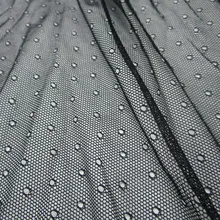 1 шт., сетчатая ткань цвета слоновой кости, эластичная Свадебная кружевная ткань в горошек, мягкое удобное нижнее белье, ажурная ткань черного цвета