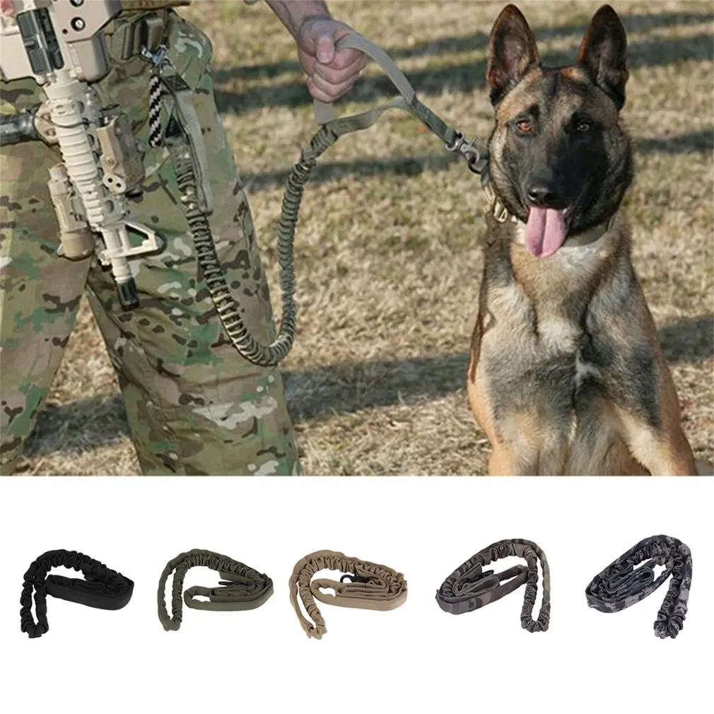Тактический поводок для собак, военный тренировочный Тактический банджи, поводок для собак Combat US Amry, поводок для собак, ошейник, нейлоновый Койот, 5 цветов