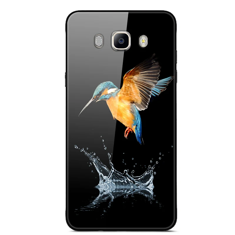 49 Для samsung Galaxy J7 J710 чехол из закаленного стекла с изображением планеты и космоса, стеклянный чехол для задней панели, чехол для samsung J7, J710 Capa - Цвет: 49