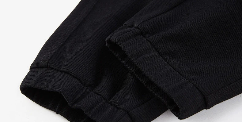 INMAN 2020 Autumn New Arrival Drawstring Elastic Waist Cotton Embroidery Micro-elastic Pencil Trousers