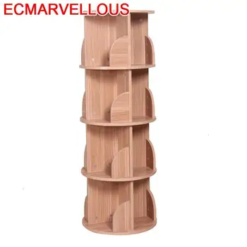 

Storage Display Cabinet Shelving For Home Libreria Shelf Wood Rotate Rotatable Bookcase Modern Book Rack Librero Bookshelf Case