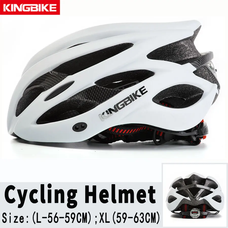 KINGBIKE велосипедный шлем, ультра-светильник, велосипедный шлем CPSC CE сертифицированный MTB велосипедный шлем, задний светильник, солнцезащитный козырек, велосипедные шлемы - Цвет: J-629-White