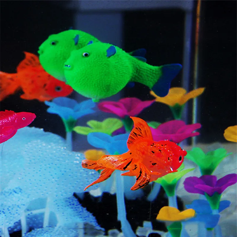Large Size Decor Cute Goldfish Aquarium Decoration Artificial Glowing Effect Underwater Glow in the Dark Fish Tank Ornament Sale