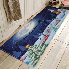 Коралловый флис Рождественская зона коврик нескользящий Снеговик принт ковер Мягкий моющийся коврик для пола половик домашний декор для гостиной