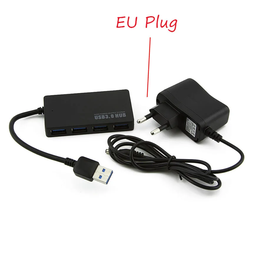 CHYI супер скорость USB 3,0 концентратор 4 порта многопортовый usb-адаптер с AU/EU/US/UK внешний адаптер питания для Macbook ноутбук ПК Аксессуары