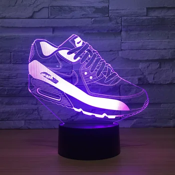 

Sneaker Shoes 3D LED RGB Night Light 7 Color Change Desk Light Action Figures 2260 Kids Home Christmas Toys