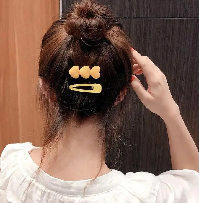 60 компл./лот 2 шт./компл. DIY мульти акриловый любящее сердце заколка для волос простые заколки для волос Инструменты для укладки волос аксессуары для волос HA1240