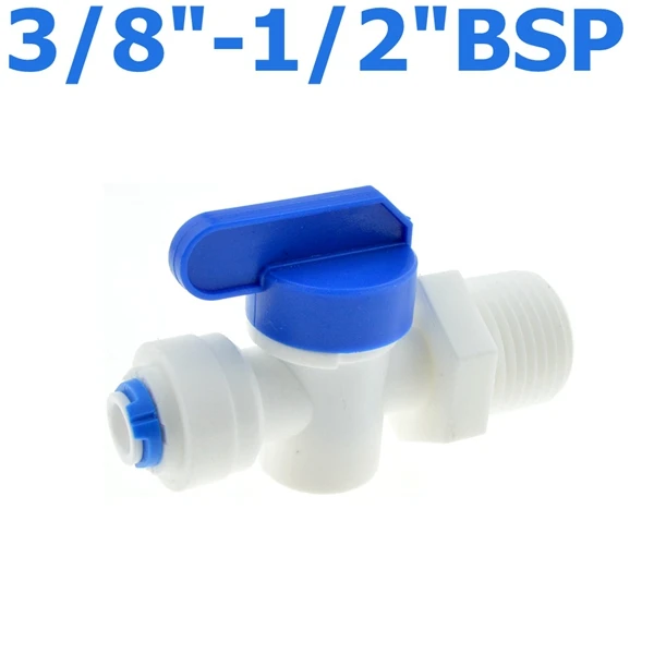 RO воды прямой 1/" 3/8" OD шланг 1/" BSP 1/2" Мужская резьба быстроразъемные Соединительные элементы шаровой кран, клапан Reveser осмос фитинг - Цвет: 9.52-04