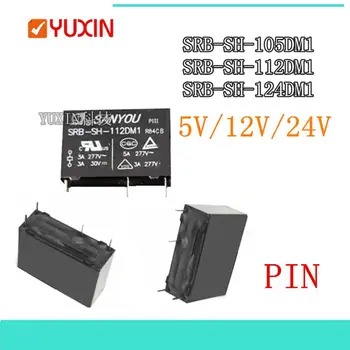 

10pcs/lot New Relay SRB-SH-112DM1 SRB-SH-105DM1 SRB-SH-124DM1 5VDC 12VDC 24VDC SRB SH 112DM1 12V 5V 24V 5A 4PIN Power Relay